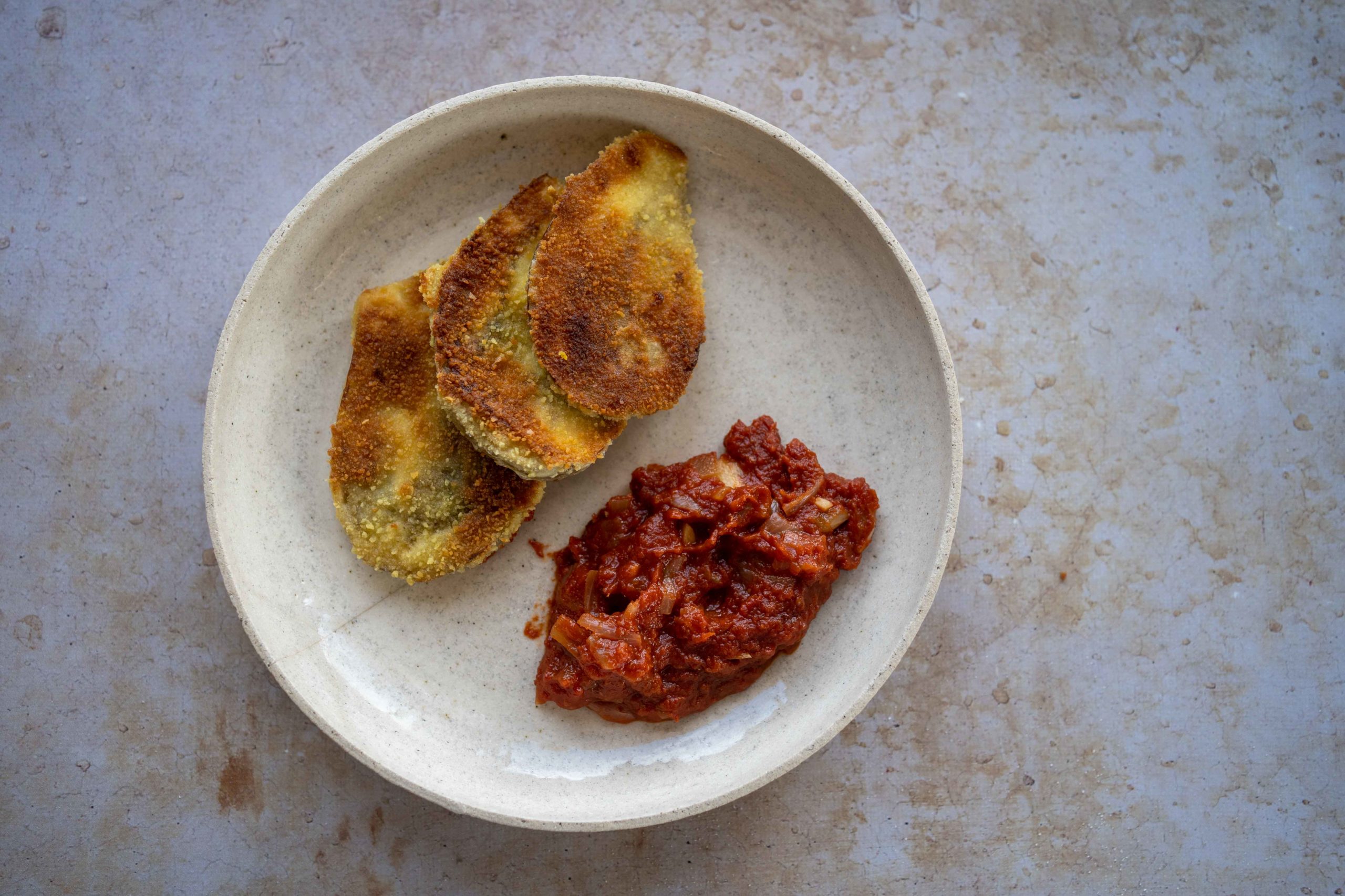 Aubergines à la milanaise