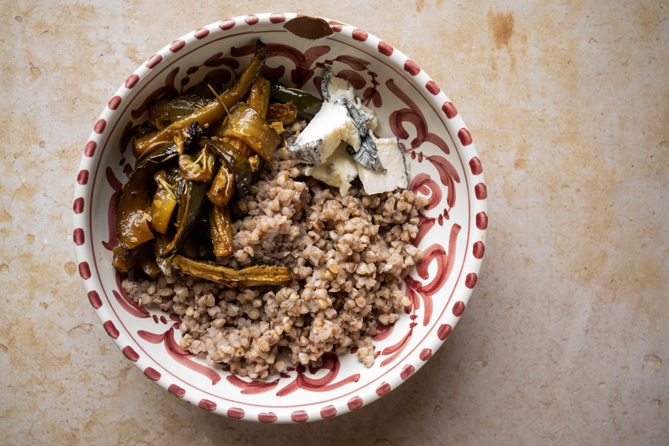 Sarrasin, courgettes et chèvre