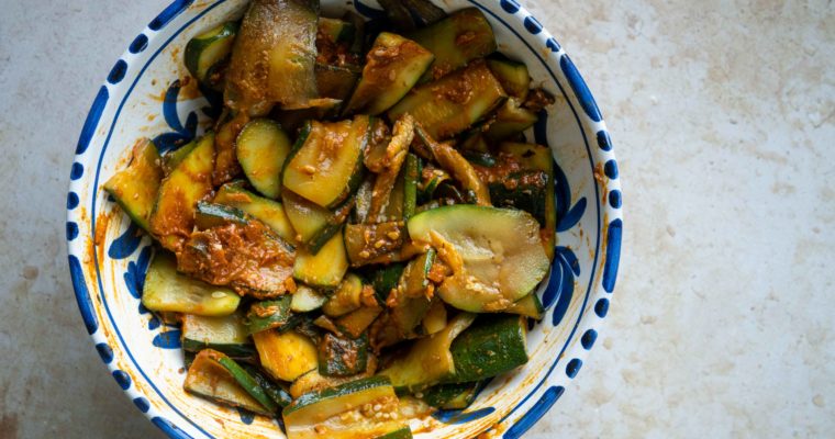 Courgettes, harissa et citron