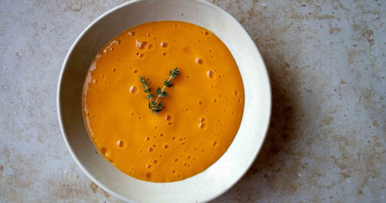 Soupe abricots et thym